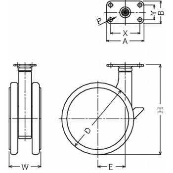 キャスター 700P・750P ハンマーキャスター