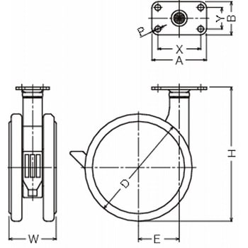 キャスター 700P・750P ハンマーキャスター