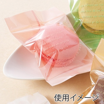 クッキー・マカロン用袋 仏語柄 合掌貼り 福重