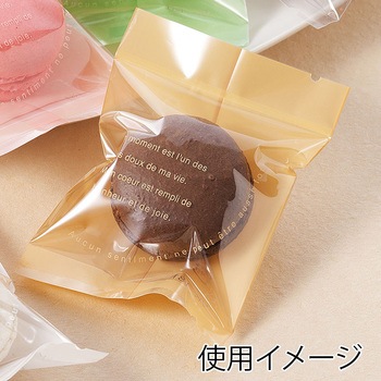 クッキー・マカロン用袋 仏語柄 合掌貼り 福重