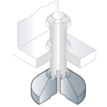 レベリングプレート 丸型・締結タイプ 岩田製作所 アジャスターボルト