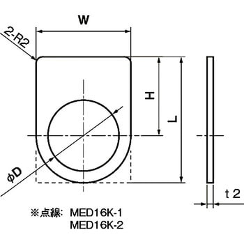 銘板 ダルマ銘板(無地) 岩田製作所