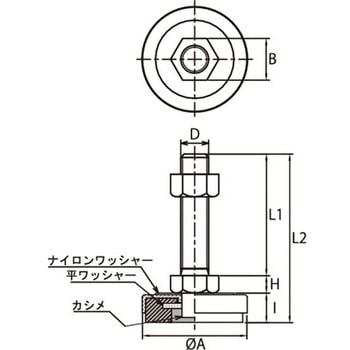 D-A3/D-B3 軽防振用 底部ラバー付 ダイワアドテック