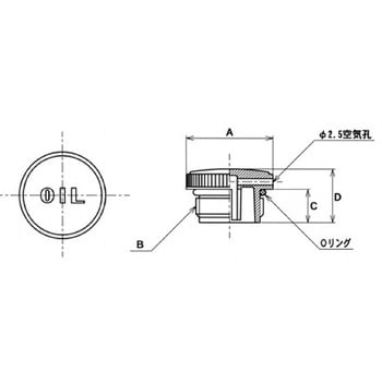 KRM-A-M20-P1.5-R オイルキャップ 1個 協和 【通販モノタロウ】