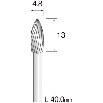 超硬カッター 軸径3mm 円錐鋭角 スパイラルカット ミニター