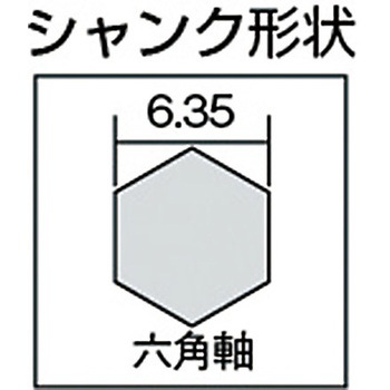 充電磁器タイル用ドリルビットTJタイプ TJ 5．3×100 ユニカ