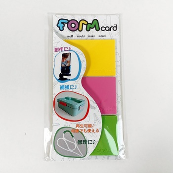 カード型多用途パテ FORMcard(TM) イエロー・ピンク・ライトグリーン フォームカード