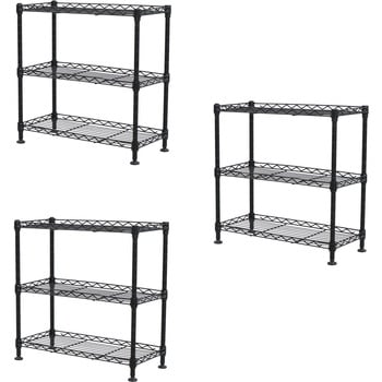 ミニラック3段BK3個セット AIS (エイ・アイ・エス)