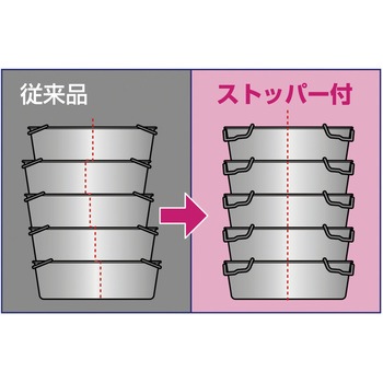 18-8 ストッパー付給食バット 運搬型穴明 IKD