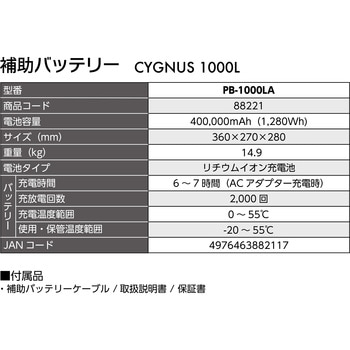 補助バッテリー CYGNUS MUSTTOOL