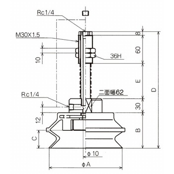 じゃばら形バッファ式金具付パッド NAPBTS・NAPBYS コンバム(妙徳)