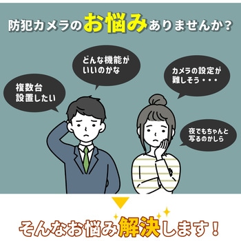 セキュリティカメラ モニターセット 300万画素 最大10台接続 携帯モニタリング可 オートリピータ機能付き スマートフォン連携 LANケーブル対応 ELPA