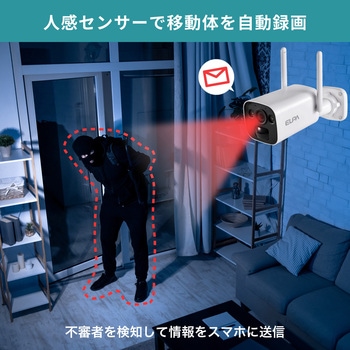 防犯士が作ったスゴい防犯カメラ 攻撃型防犯カメラ 最大10台接続可 携帯モニタリング可 ELPA