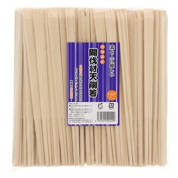 トド松 間伐材天削箸 きんだい