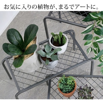 アイアンプランタースタンド「TWILL」(ツイル) 3点セット 住まいスタイル