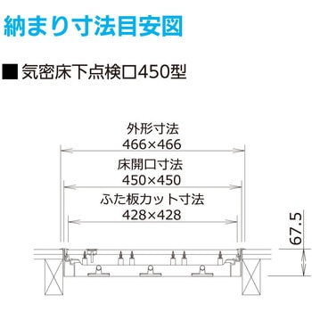 YPC(吉川化成)×水上 FIRST PRO 気密樹脂枠床下点検口 450型 MIZUKAMI(水上)