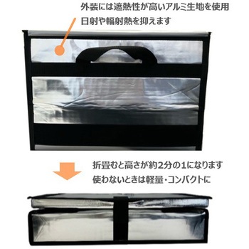 定番～超大型折りたたみ保冷BOX Zシッパー ホワイトバリーン