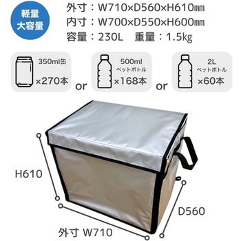 クレート用保冷BOX-Z 230L ワイドオープン ホワイトバリーン