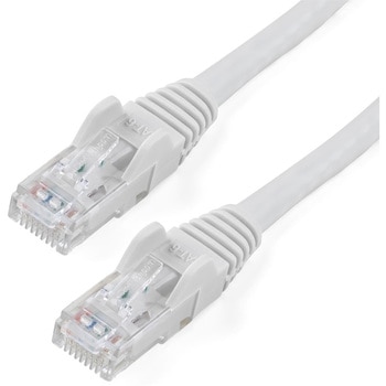 カテゴリ6 LANケーブル(Cat6) RJ45モールドコネクタ(ツメ折れ防止カバー付き) 1m ホワイト StarTech.com