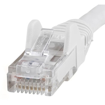 カテゴリ6 LANケーブル(Cat6) RJ45モールドコネクタ(ツメ折れ防止カバー付き) 1m ホワイト StarTech.com