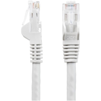 カテゴリ6 LANケーブル(Cat6) RJ45モールドコネクタ(ツメ折れ防止カバー付き) 1m ホワイト StarTech.com