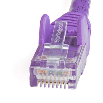 カテゴリ6 LANケーブル(Cat6) RJ45モールドコネクタ(ツメ折れ防止カバー付き) 1m パープル StarTech.com