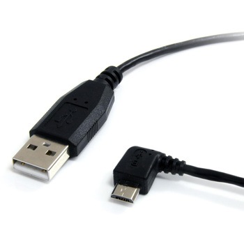 30cm micro USB変換ケーブル マイクロUSB左向きL型ケーブル USB A端子 オスーUSB micro-B端子 オス StarTech.com