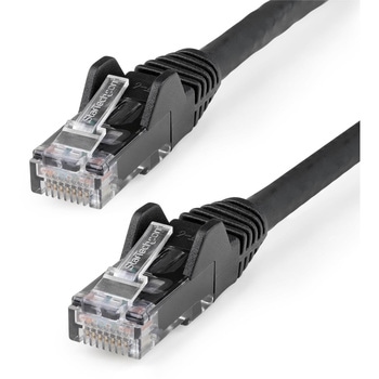 カテゴリ6 LANケーブル(Cat6) RJ45モールドコネクタ(ツメ折れ防止カバー付き) 10m ブラック - StarTech.com