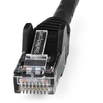 カテゴリ6 LANケーブル(Cat6) RJ45モールドコネクタ(ツメ折れ防止カバー付き) 1m ブラック StarTech.com