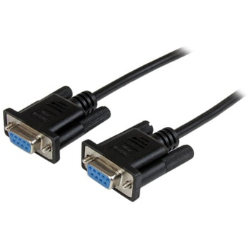 2m RS232Cシリアルクロス/ヌルモデムケーブル メス(DB-9/D-Sub9ピン) ‐ メス(DB-9/D-Sub9ピン) ブラック StarTech.com