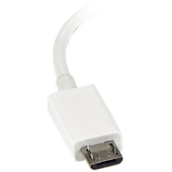 12cm Micro USB OTG変換アダプタ ホワイト マイクロUSBホストケーブル USB A メス - USB Micro-B オス StarTech.com
