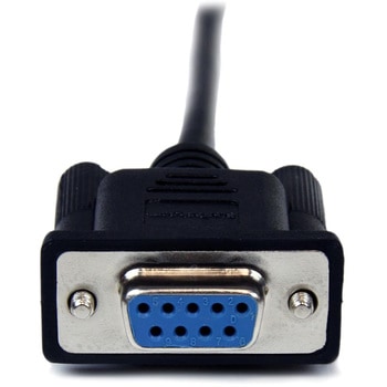 2m RS232Cシリアルクロス/ヌルモデムケーブル メス/オス ブラック StarTech.com