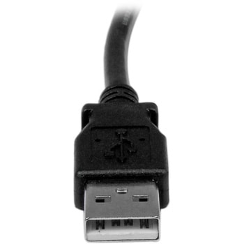 USBAB1ML 1m USB 2.0 ケーブル タイプA (オス) - タイプB/L型左向き