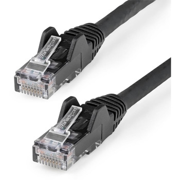 カテゴリ6 LANケーブル(Cat6) RJ45モールドコネクタ(ツメ折れ防止カバー付き) 3m ブラック StarTech.com