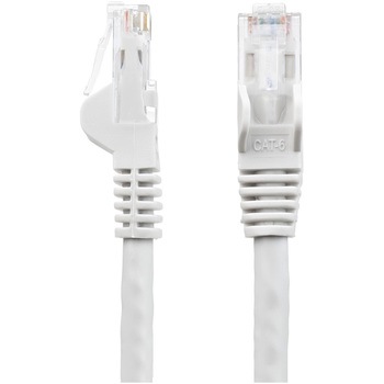 カテゴリ6 LANケーブル(Cat6) RJ45モールドコネクタ(ツメ折れ防止カバー付き) 3m ホワイト StarTech.com