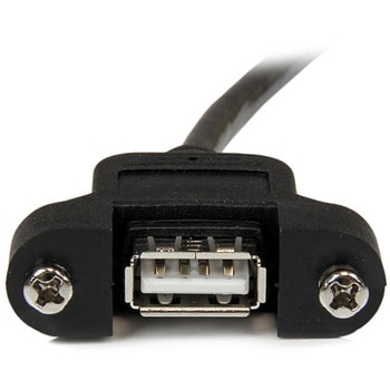 61cm USB2.0パネルマウント型ケーブル パネルマウント用USB Aポート(メス) - USB Aポート(オス) StarTech.com