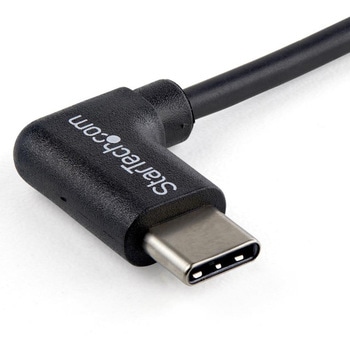 USBケーブル/USB 2.0 Type-A - L型Type-C/1m/オス オス/ブラック/充電 & データ転送 同期/タイプC L字コネクター StarTech.com