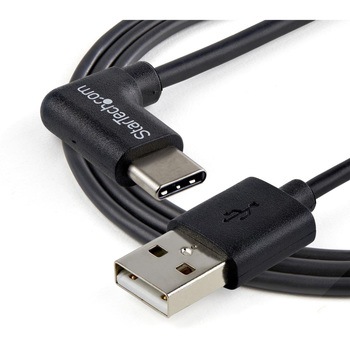 USBケーブル/USB 2.0 Type-A - L型Type-C/1m/オス オス/ブラック/充電 & データ転送 同期/タイプC L字コネクター StarTech.com