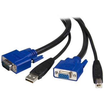 1.8m パソコン自動切替器専用KVMケーブル 2 in 1 USB/VGA KVMケーブル StarTech.com