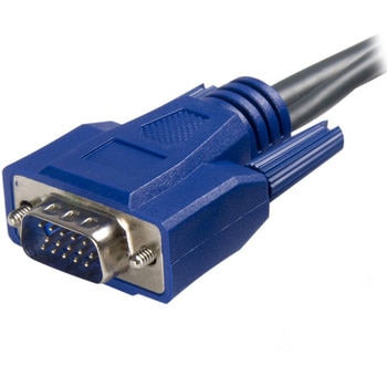 1.8m パソコン自動切替器専用極細KVMケーブル 2 in 1 USB/VGA KVMケーブル StarTech.com