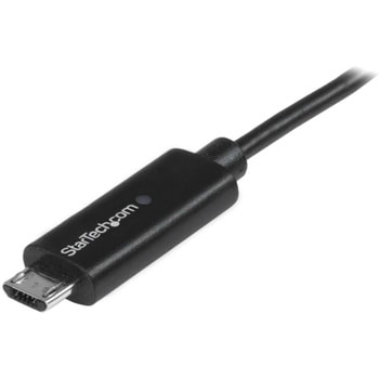 Micro USB 充電ケーブル (充電お知らせLEDライト付き) オス/オス 1m StarTech.com