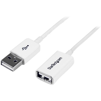 3m ホワイトUSB2.0延長ケーブル USB A オスーUSB A メス StarTech.com
