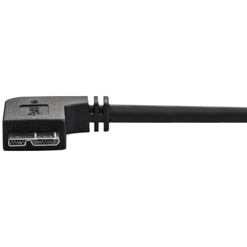 Micro USB 3.0 スリムケーブル オス/オス L型右向きマイクロUSBケーブル 0.5m StarTech.com