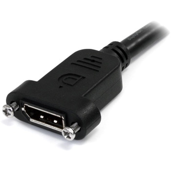DisplayPort延長ケーブル/91cm/ディスプレイポート1.2/パネルマウント型/4K60Hz/DP オス - DP メス/ブラック StarTech.com