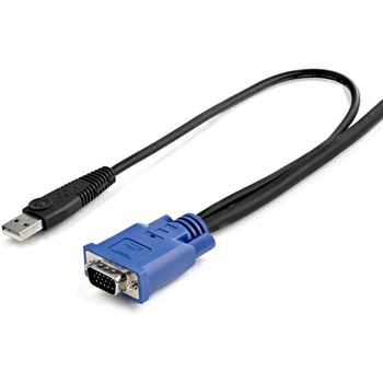 パソコン自動切替器専用ウルトラスリムKVMケーブル 2 in 1 USB/VGA KVMケーブル StarTech.com