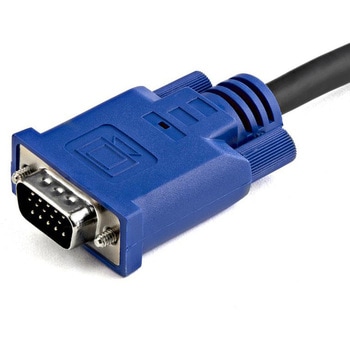 パソコン自動切替器専用ウルトラスリムKVMケーブル 2 in 1 USB/VGA KVMケーブル StarTech.com