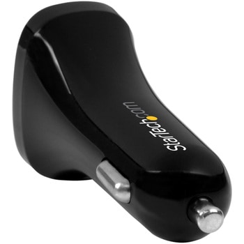 2ポートUSB車載充電器シガーソケットカーチャージャー 24W/4.8A ブラック StarTech.com