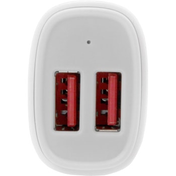 2ポートUSB車載充電器シガーソケットカーチャージャー 24W/4.8A ホワイト StarTech.com