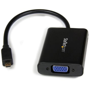 Micro HDMI-VGA変換アダプタ (スマートフォン/Ultrabook/タブレット対応) 1920x1080 ブラック  StarTech.com DVIケーブル 【通販モノタロウ】 MCHD2VGAA2