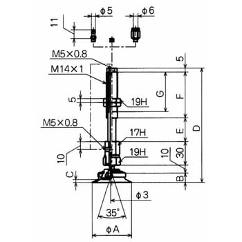 首振りバッファ式金具付パッド NAPUTSB・NAPUYSB コンバム(妙徳) 真空